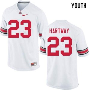 Youth Ohio State Buckeyes #23 Michael Hartway White Nike NCAA College Football Jersey Authentic ACI5044ON
